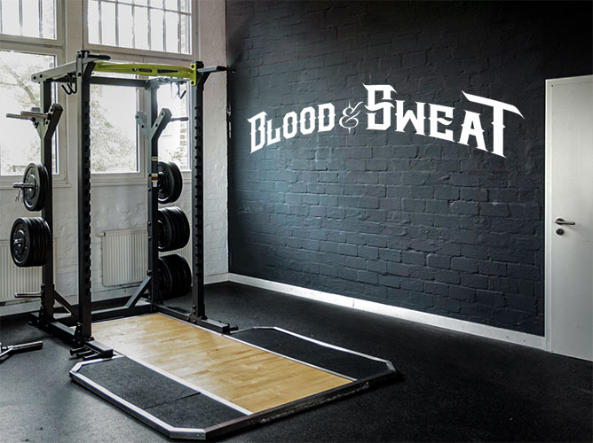 Blood&Sweat-Wandtattoo-White